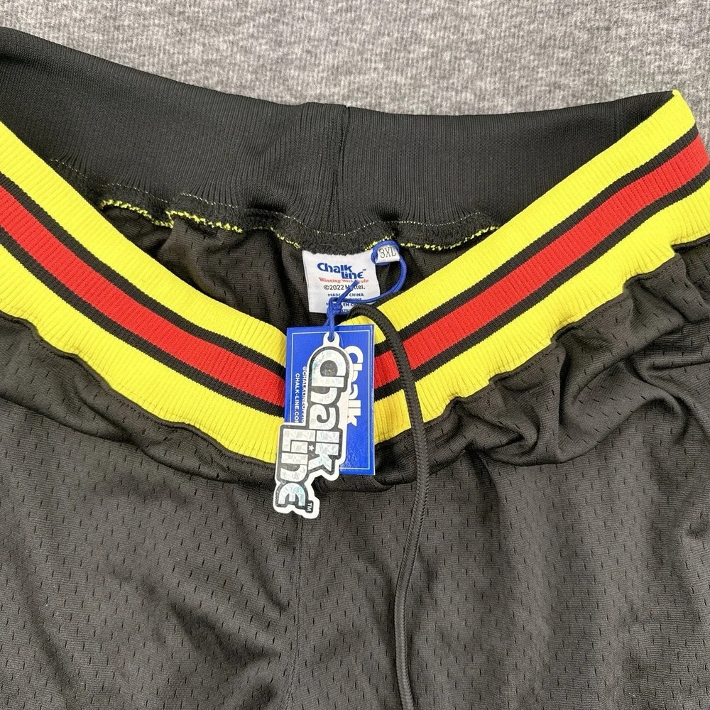 Chalk Line Street Sharks Retro Shorts Mens 3XL Black Yellow Red Mattel NWT
